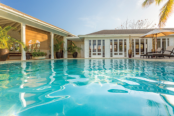 Private swimming pool at the Cotton House’s private residences